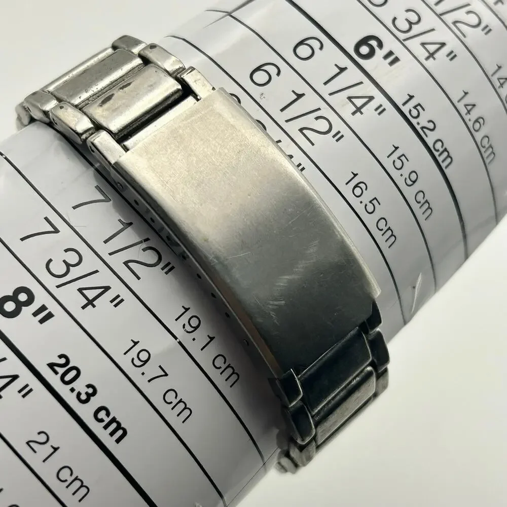 Massini Silver-tone Crystal Bezel Quartz Watch Working New Battery